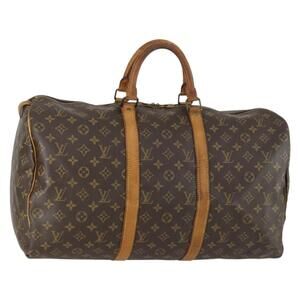 LOUIS VUITTON Monogram Keepall 50 Boston Bag M41426 LV Auth 159393